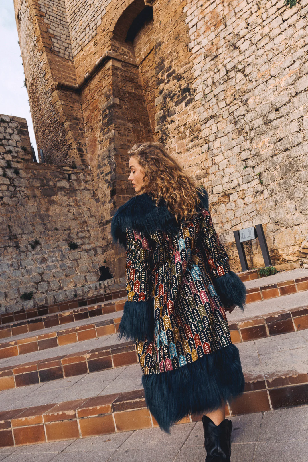 The Royal Embroidered Duchess coat - Dark Blue - Image 6