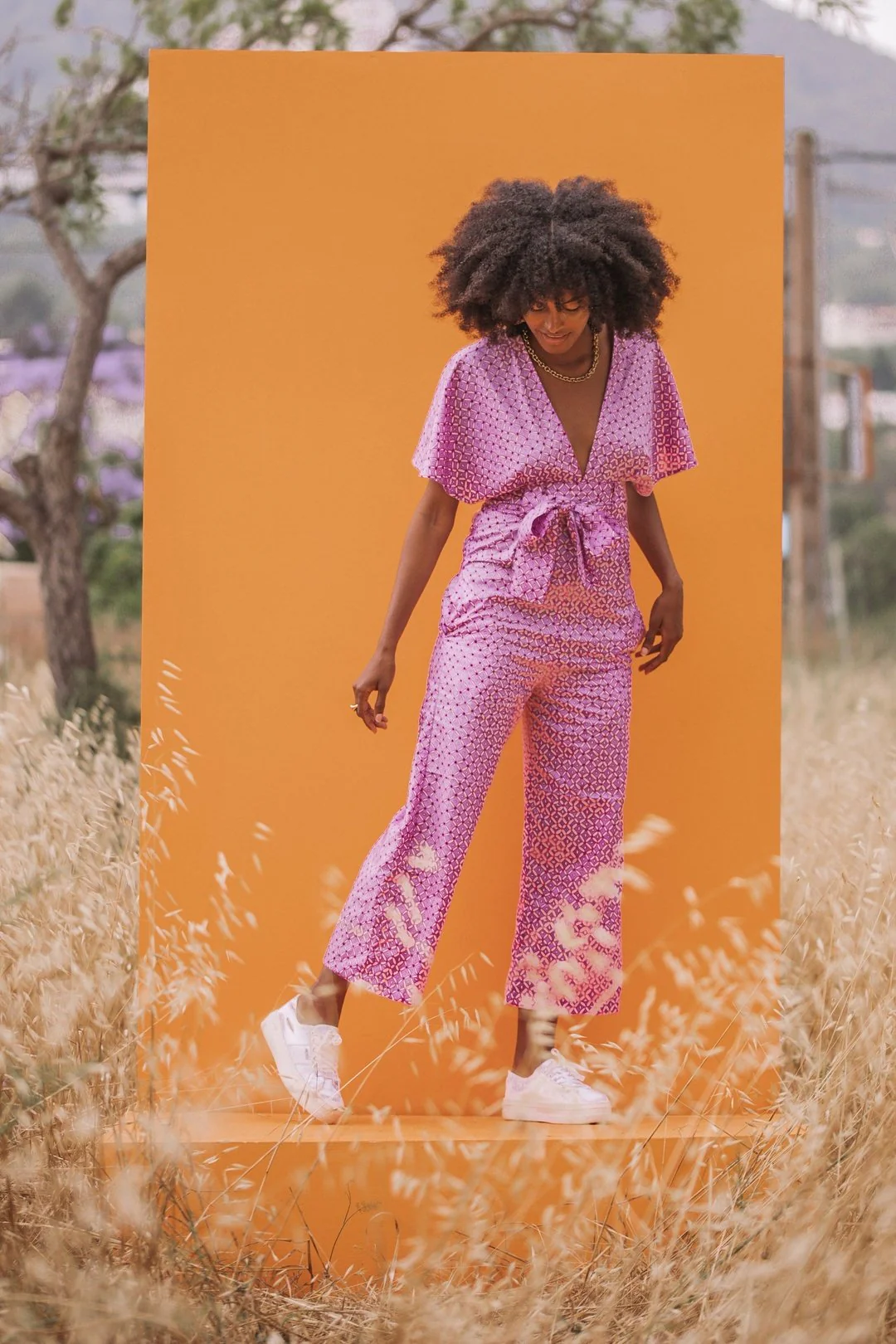 TINA Pink Ankle Length Jumpsuit - Image 5