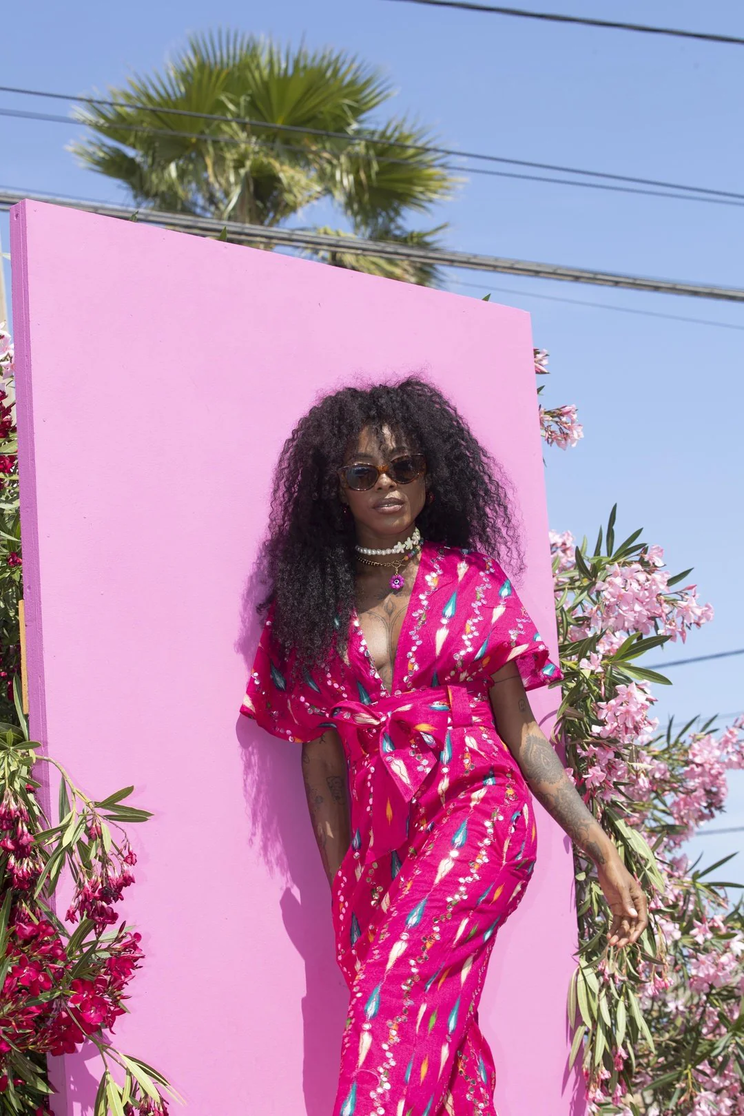 TINA Jumpsuit Hot Pink Mirror - Image 10