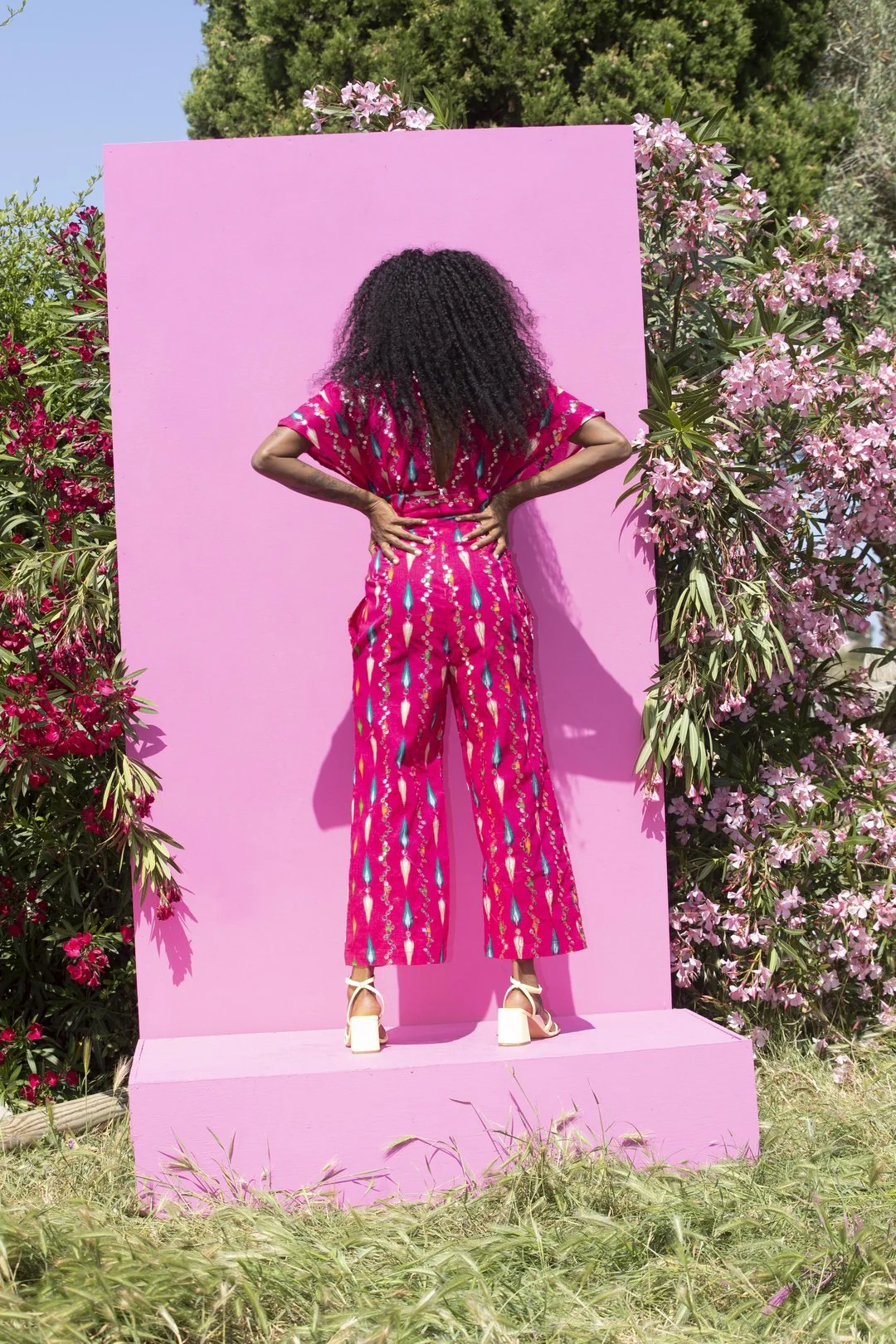 TINA Jumpsuit Hot Pink Mirror - Image 8