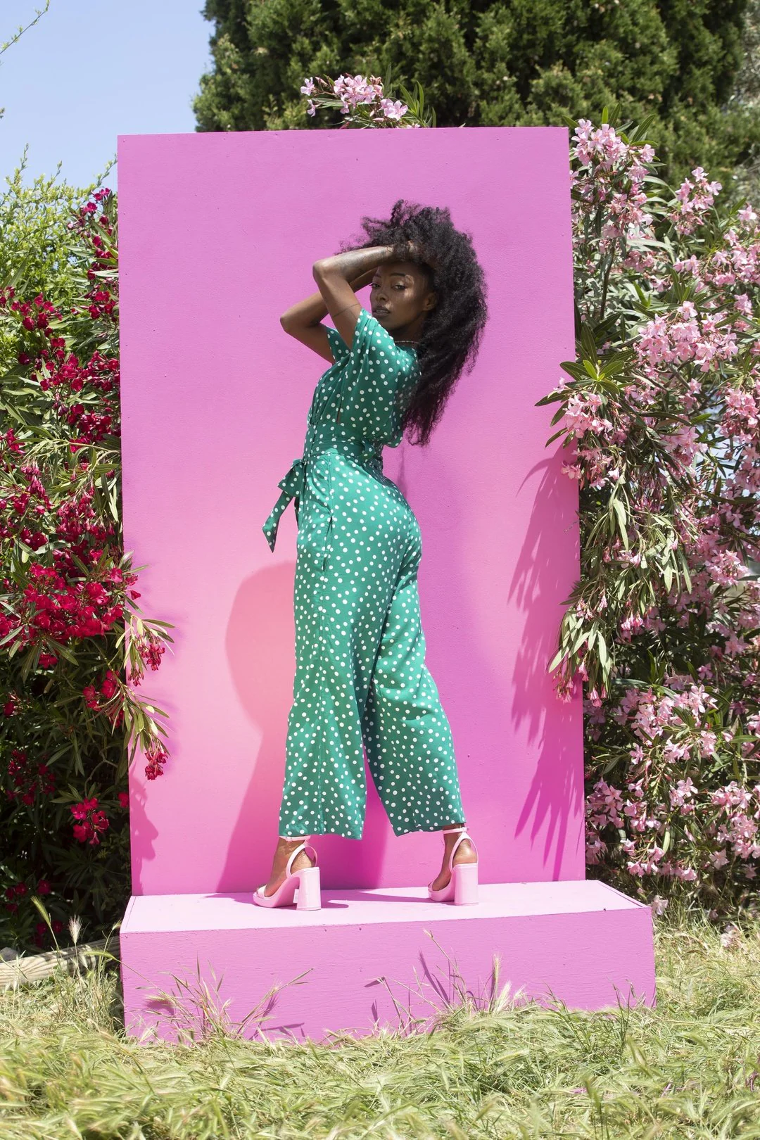 TINA Jumpsuit Jade polkadot - Image 10