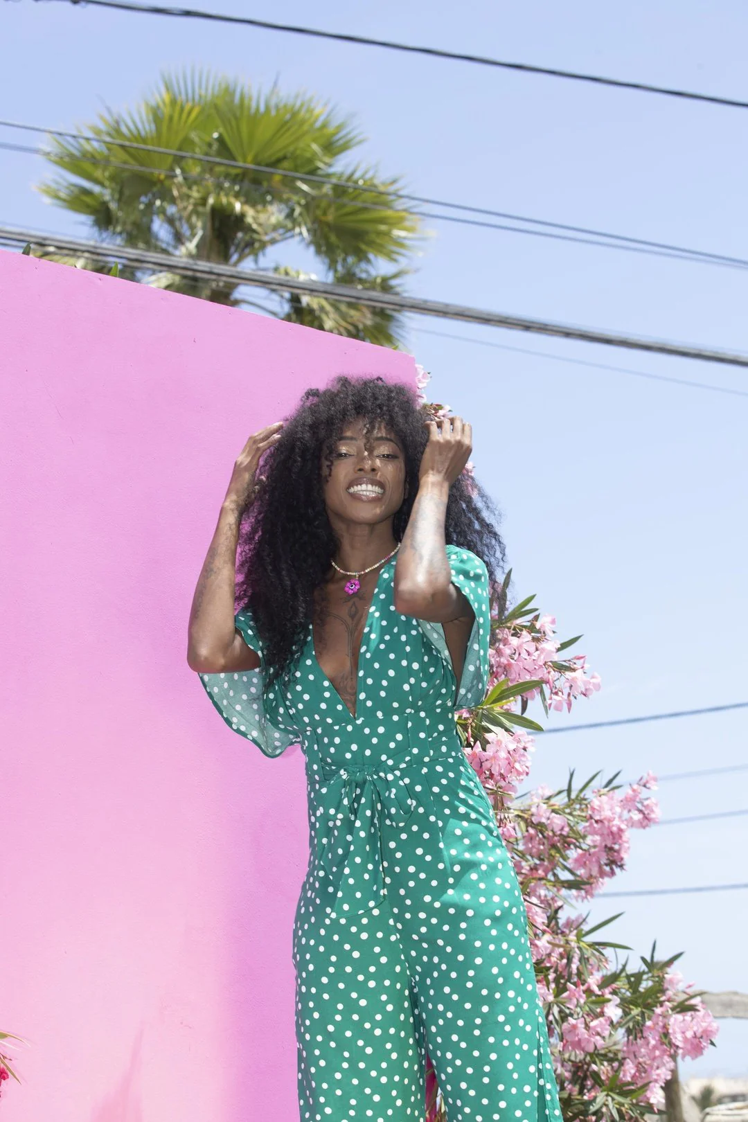 TINA Jumpsuit Jade polkadot - Image 16