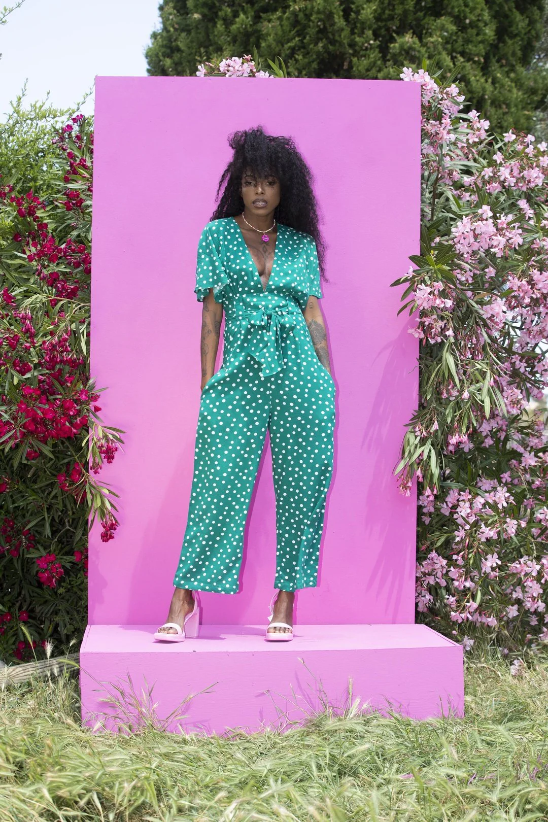 TINA Jumpsuit Jade polkadot - Image 3