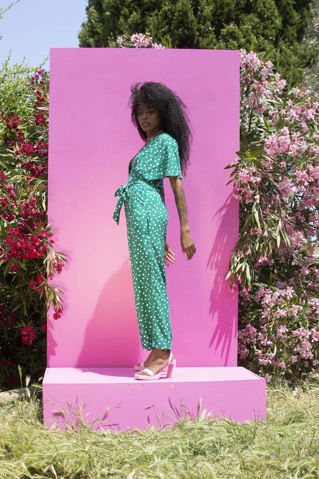 TINA Jumpsuit Jade polkadot - Image 5