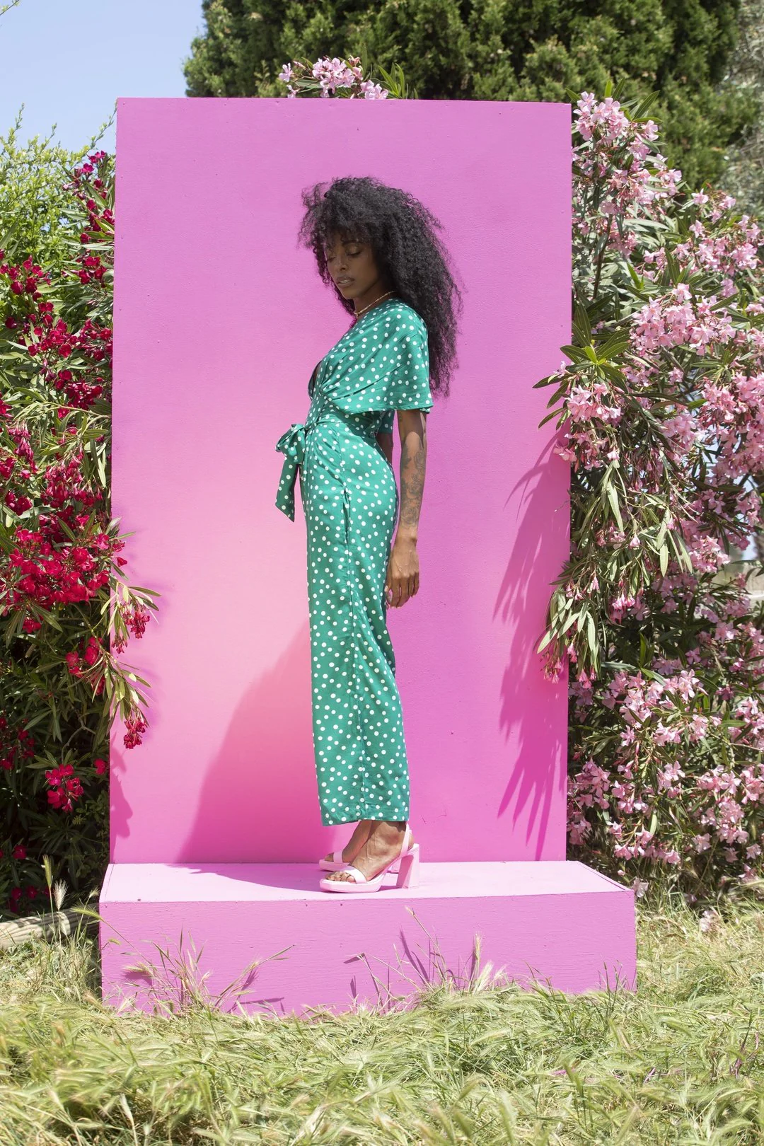TINA Jumpsuit Jade polkadot - Image 6