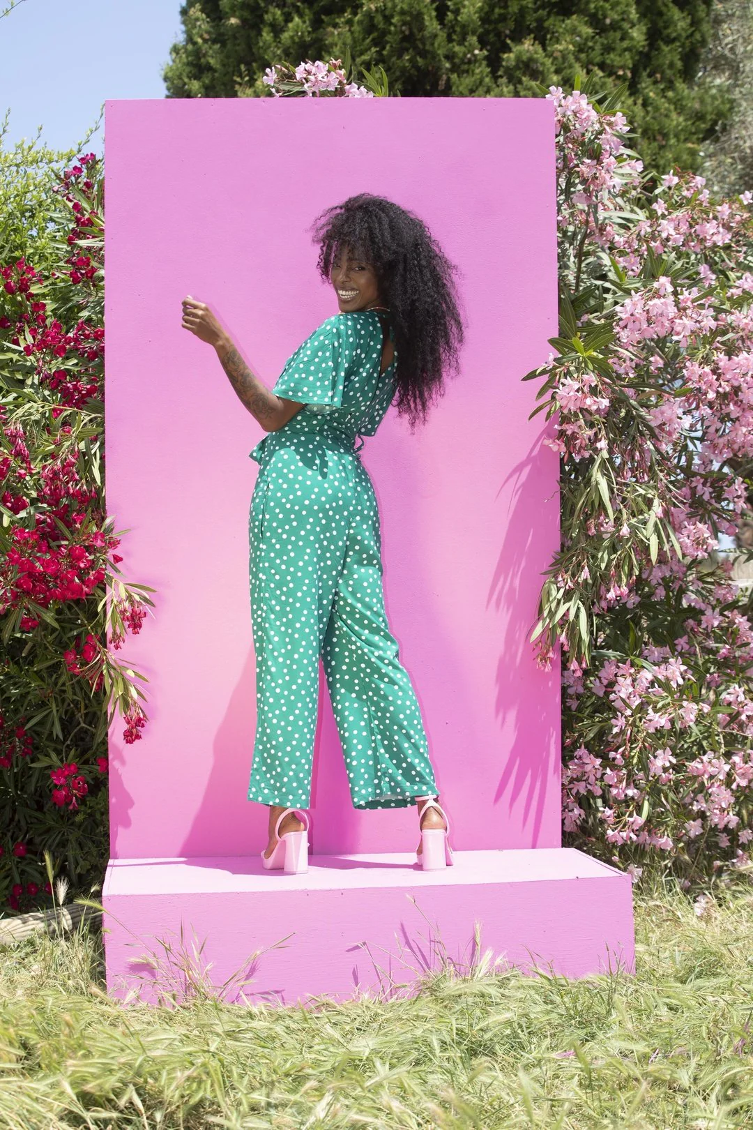 TINA Jumpsuit Jade polkadot - Image 7