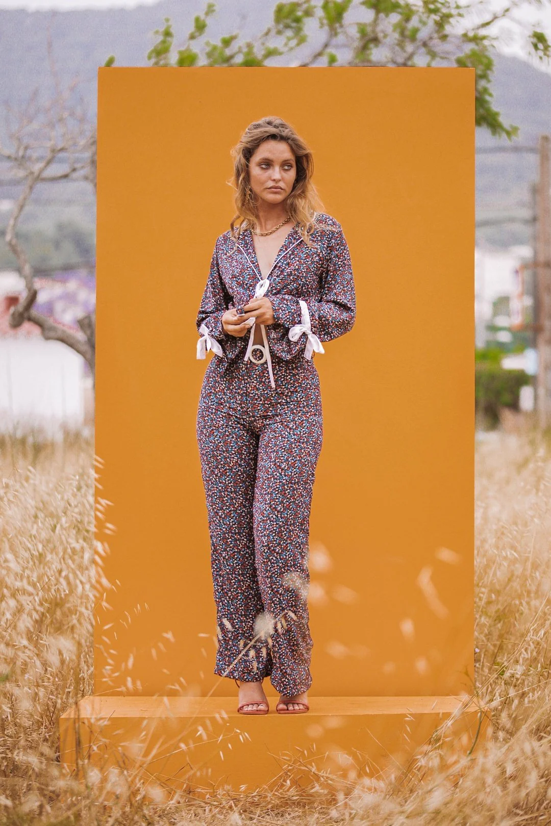 EDITH Floral Print Straight Leg Trousers - Image 5