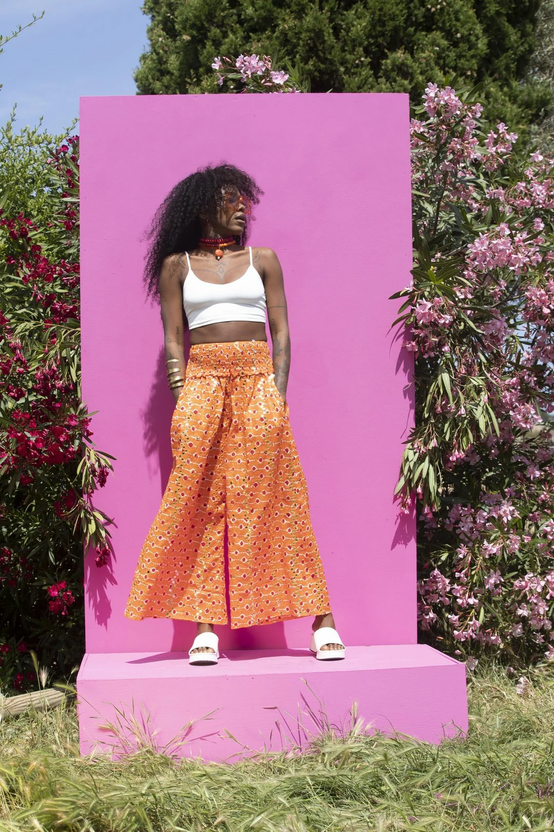 Wide Boi Pants - Orange Tiedye mirror - Image 2