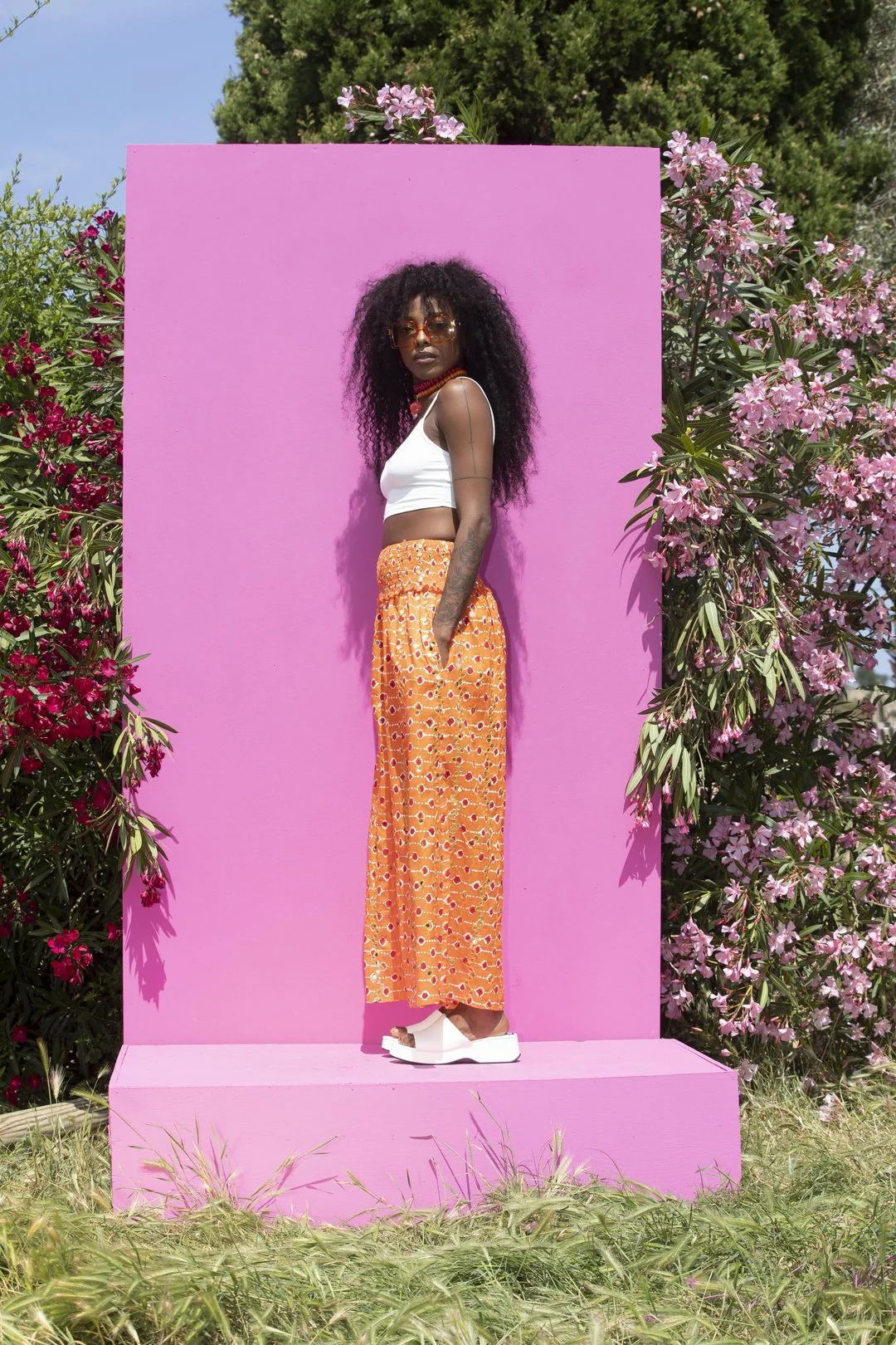Wide Boi Pants - Orange Tiedye mirror - Image 3