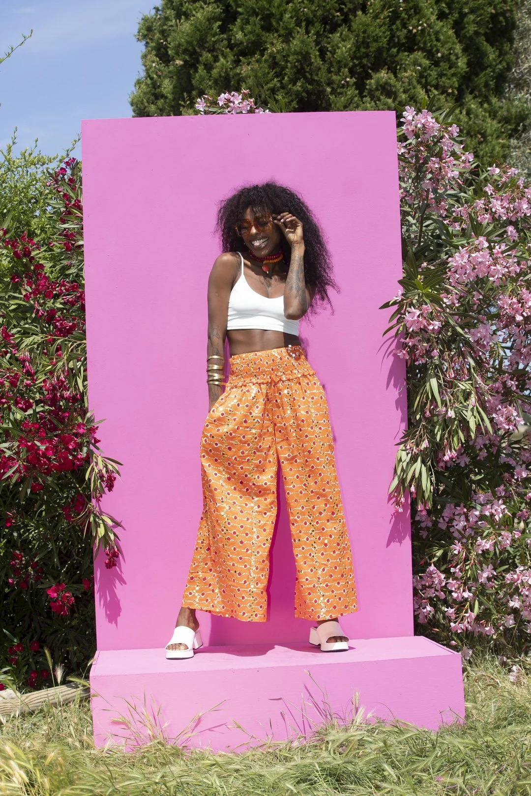Wide Boi Pants - Orange Tiedye mirror - Image 4