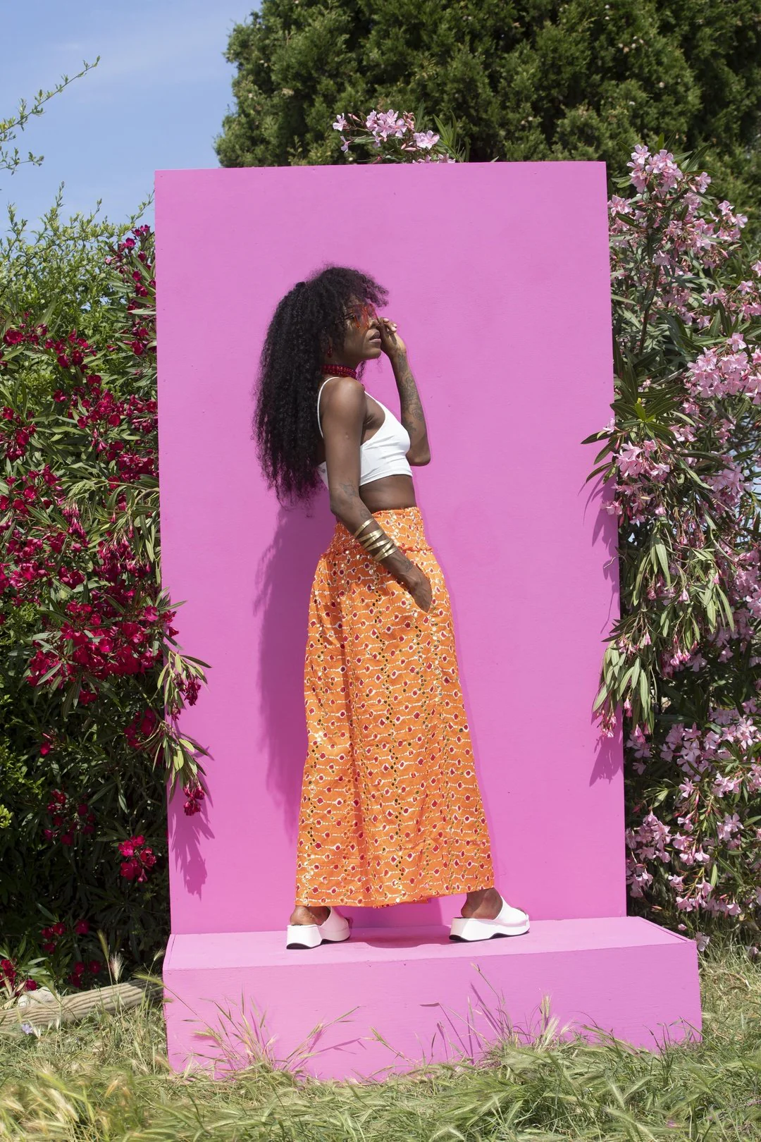 Wide Boi Pants - Orange Tiedye mirror - Image 5