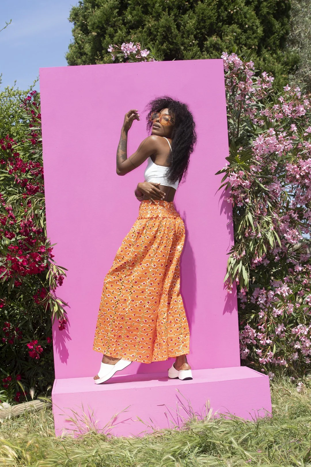 Wide Boi Pants - Orange Tiedye mirror - Image 6