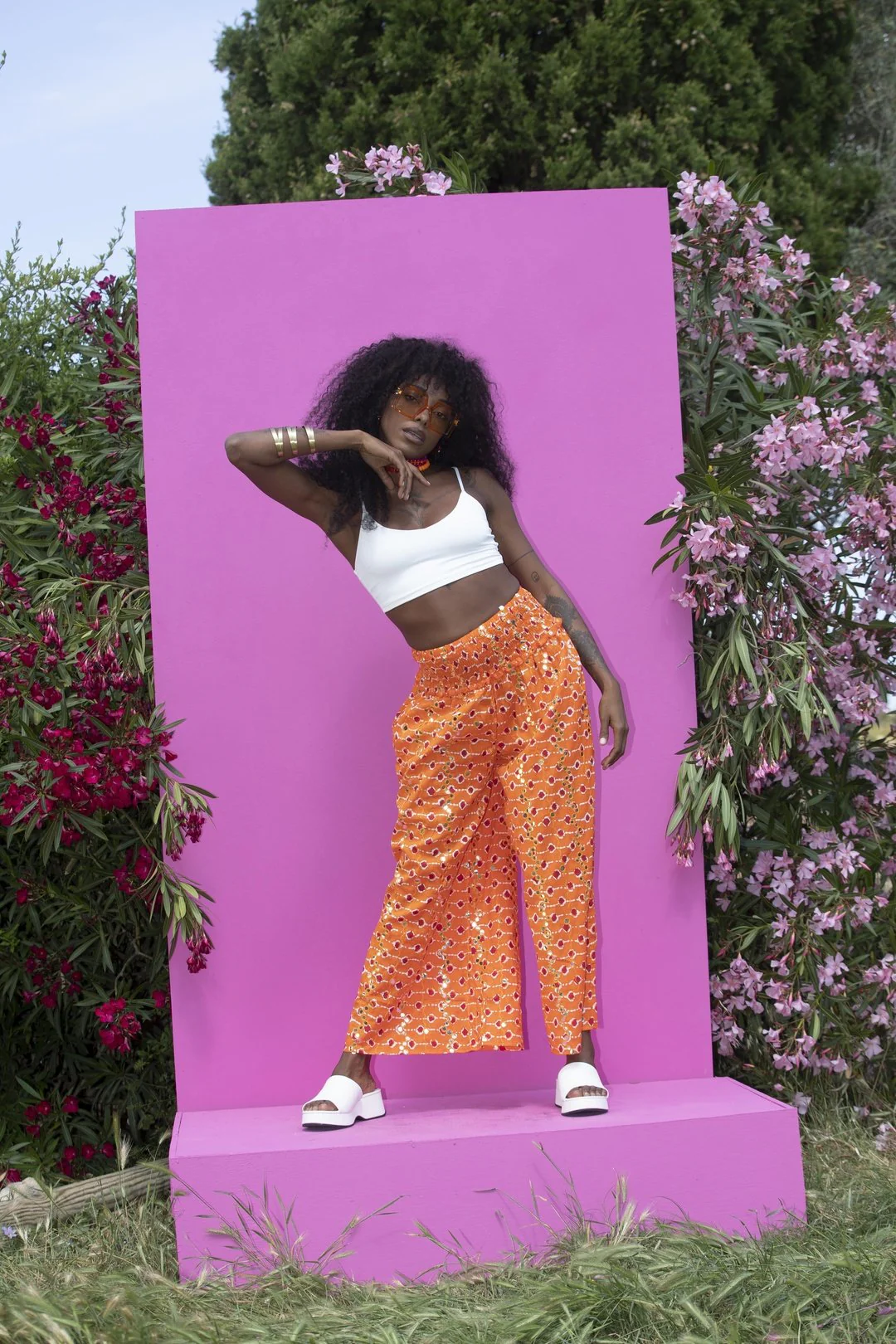 Wide Boi Pants - Orange Tiedye mirror - Image 7