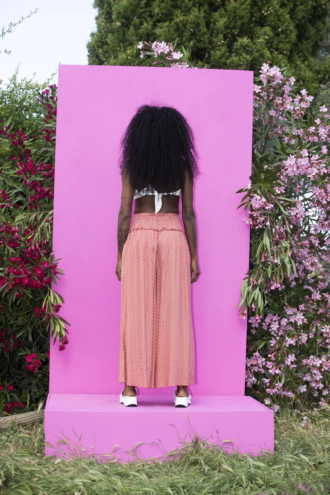 Wide Boi Pants - Peach Polka Dot - Image 5
