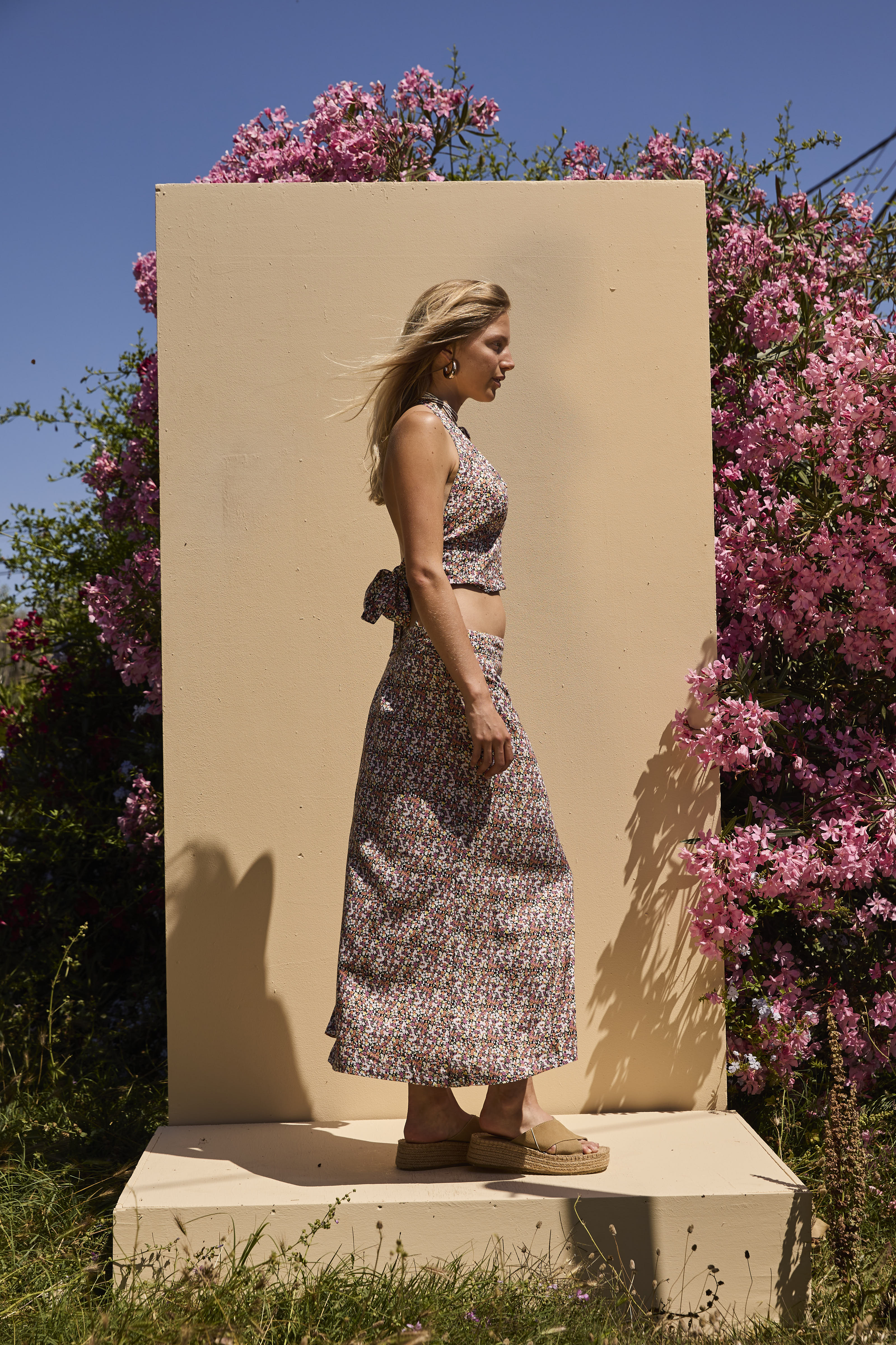 Wrap Skirt long mixed floral - Image 8