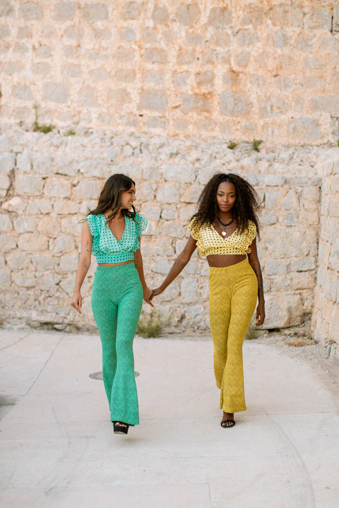 ZOE Spot Crop Top - Lemon - Image 6
