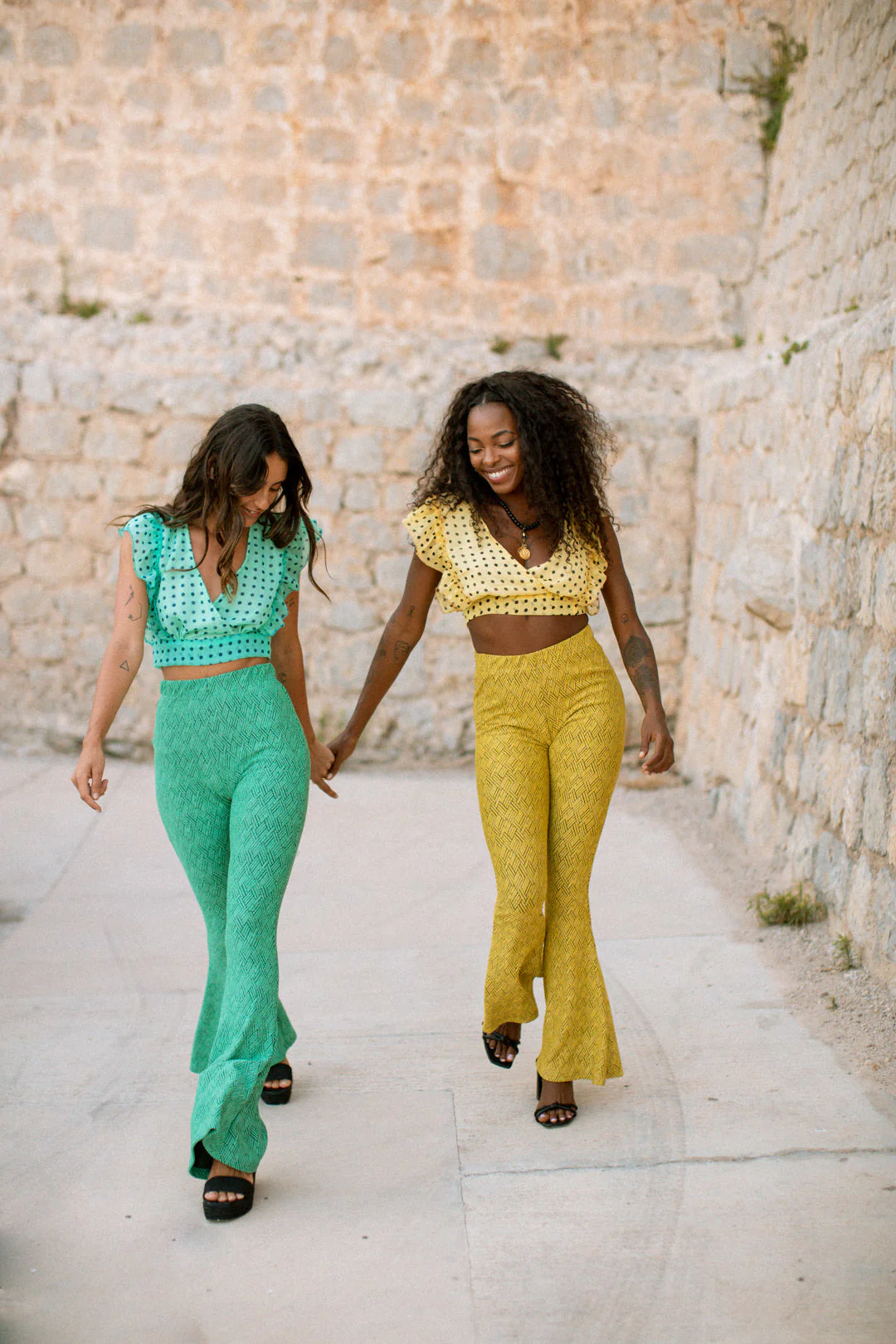 ZOE Spot Crop Top - Lemon - Image 7